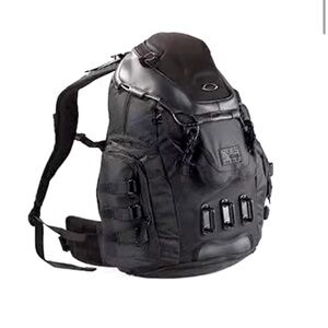 Oakley “kitchen sink” backpack.  Stealth Black.